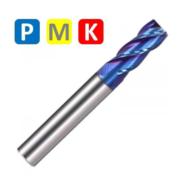 Solid Carbide 4 Flute End Mill Nano Blue