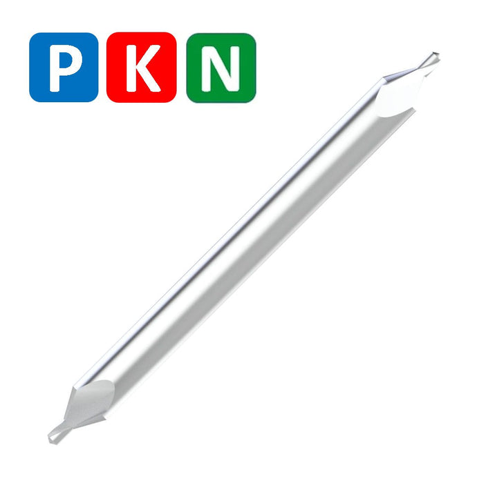 HSS Double End Centre Drill Tip of 118º DIN333A 2.5mm 2.5x3.1x80xD8