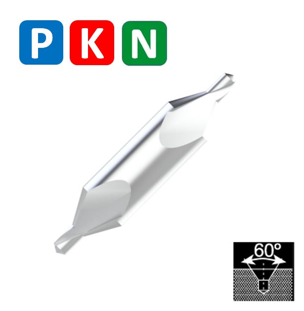 HSS Center Drill, 60º Centering, Tip of 118º, DIN 333A (1.0mm - 12.5mm)