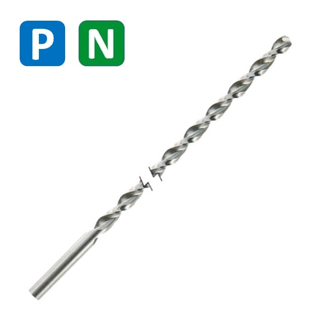 HSSCo Drill , Tip of 135º, Helix type S, Extra Long series, DIN 1869S (2.0mm - 12.0mm)
