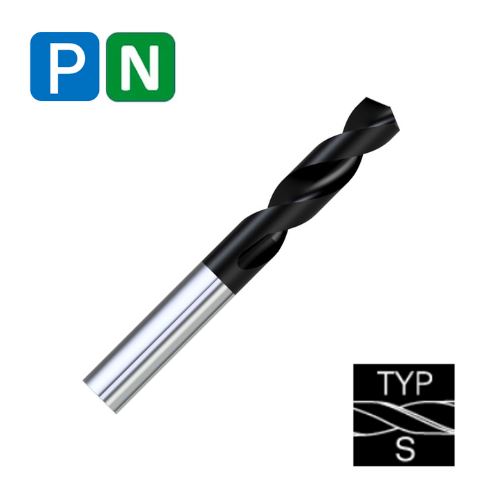 HSSCo Drill , Tip of 135º, Helix type S, Extra short series, DIN1897S, TiAlN Coating (2.0mm - 16.0mm)