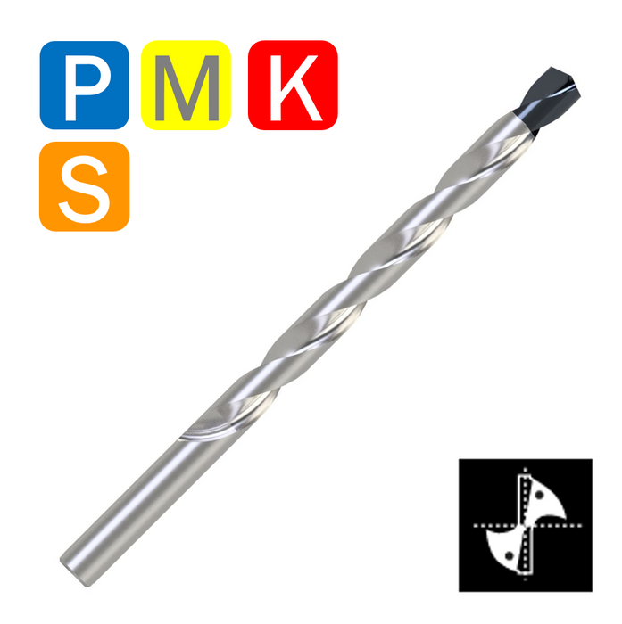 12xD Solid Carbide Drill 140º tip TiAlN coating DIN 6537 with internal Coolant (3.0mm - 16.0mm)