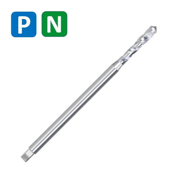 HSSE Cobalt Threading Tap, Long Series, Tolerance 6H, Reinforced shank, DIN371C (M3 - M6)