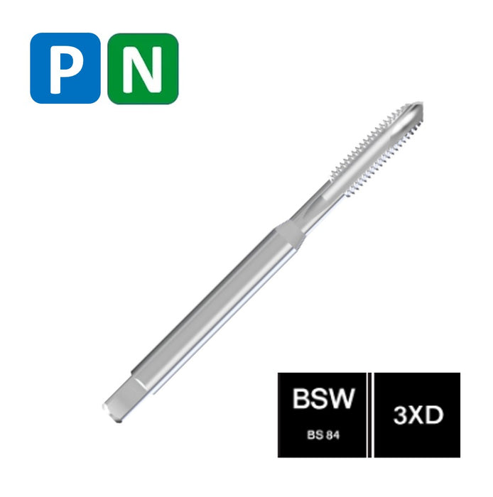 HSSE Cobalt Threading Tap, Reinforced shank, DIN 371-B ( BSW 1/4-20 - BSW 5/16-18 )