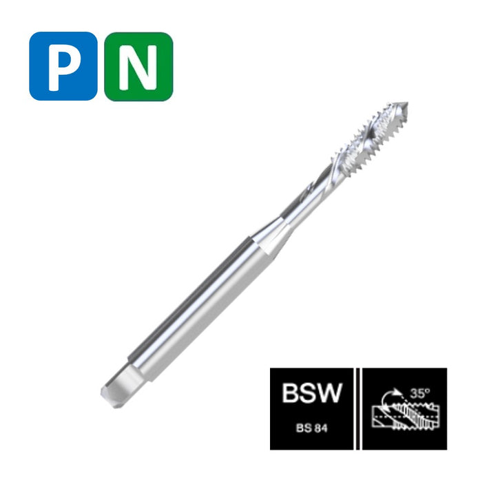 HSSE Cobalt Threading Tap, Reinforced shank, DIN 317-C ( BSW 1/4-20 - BSW 5/16-18 )