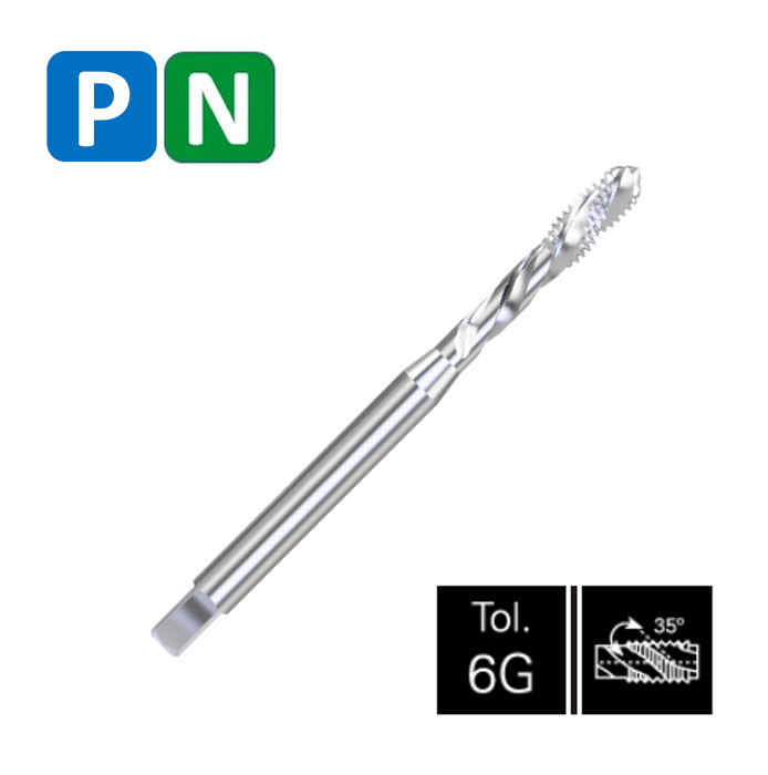 HSSE Cobalt Threading Tap, Tolerance Tolerance 6G, Reinforced shank, DIN371C (M3 - M10)