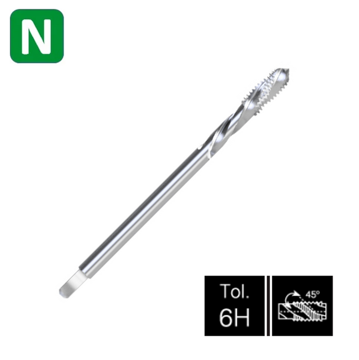 HSSE Cobalt Threading Tap, Tolerance 6H, Thin shank, DIN376C (M12 - M16)
