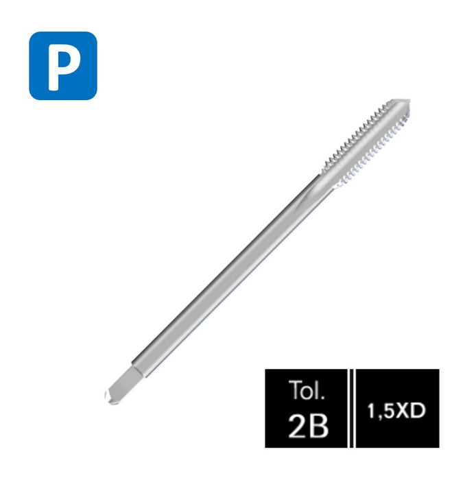 HSSE Cobalt Threading Tap, Tolerance 2B, Thin shank, DIN374C ( UN 1 1/2"-8 - UN 2''-8 )