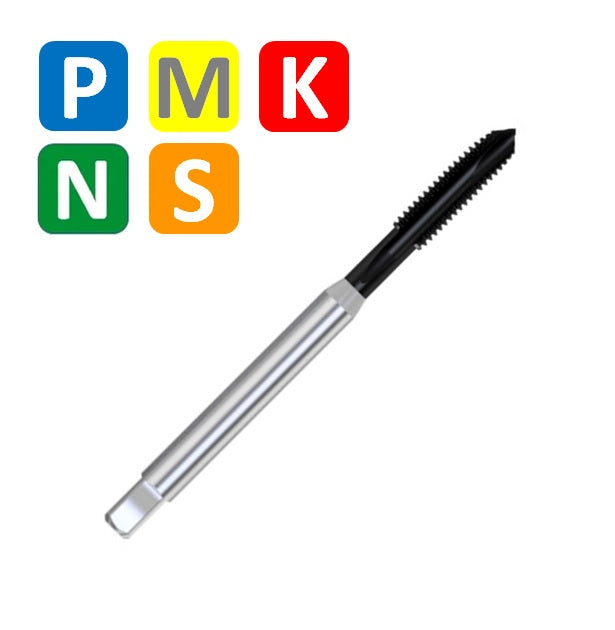 HSSE-PM Powder Metal Threading Tap, Hard Lube Coating, Tolerance 6HX, Reinforced shank, DIN371B (M3 - M10)