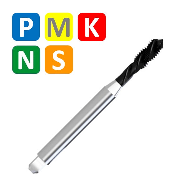 HSSE-PM Powder Metal Threading Tap, Hard Lube Coating, Tolerance 6HX, Reinforced shank, DIN371C (M3 - M10)