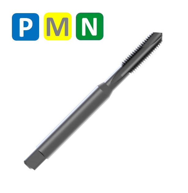 HSSE Cobalt Threading Tap, VAP Treatment, Tolerance 2B, Reinforced shank, DIN 371-B ( UNC 4-40 - UNC 3/8-16 )