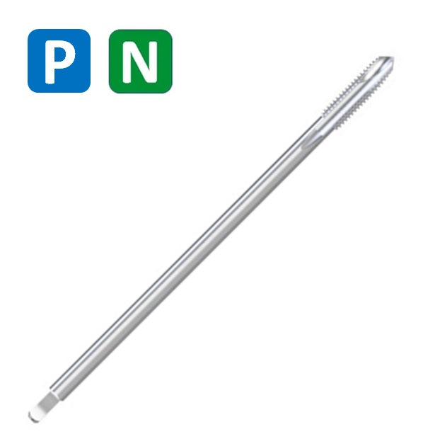 HSSE Cobalt Threading Tap, Long Series, Tolerance 6H, Thin shank, DIN 376-B (M8 - M16)