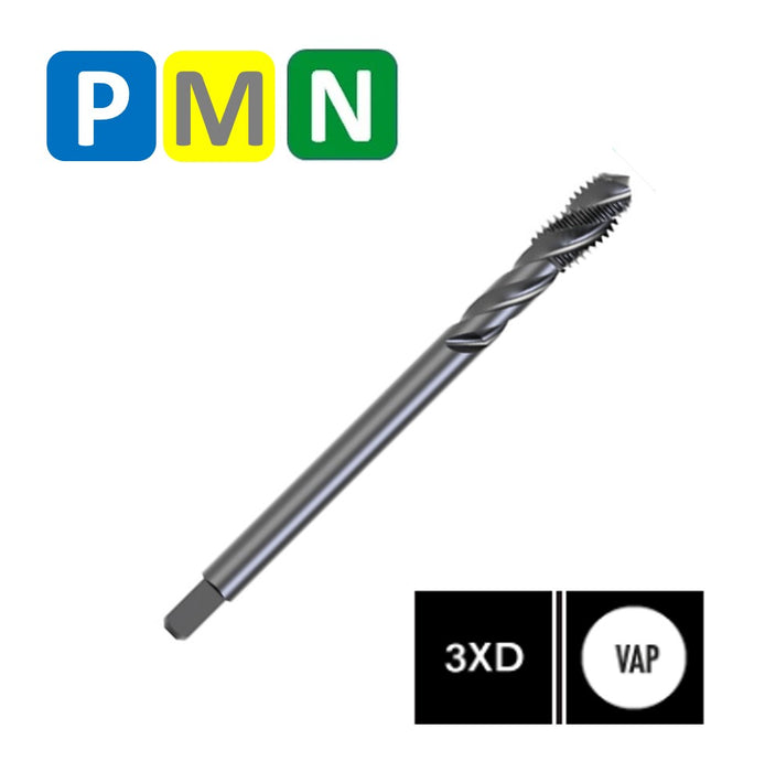 HSSE Cobalt Threading Tap, Tolerance 2B, Thin shank, DIN 374-C ( UNF 1/2-20 - UNF Nº1-12 )