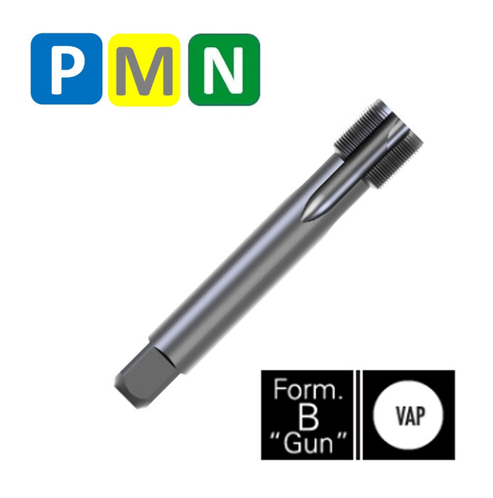 HSSE Cobalt, Threading Tap, Tolerance 2B, Thin shank, DIN 5156-B, VAP ( BSP 1/2-14 - BSP 1-11 )