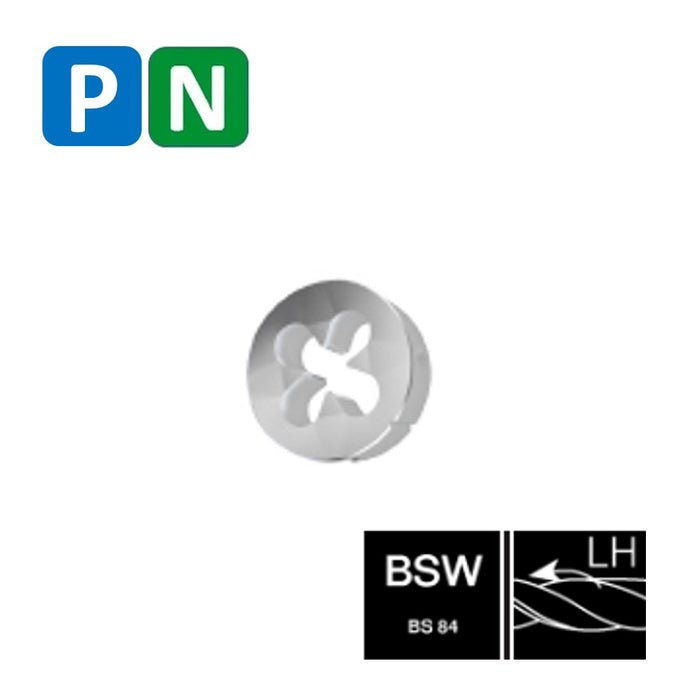 HSS High Speed Steel, Threading Dies, DIN EN-22568, Left Hand ( BSW 1/2-12 - BSW 1"-8 )