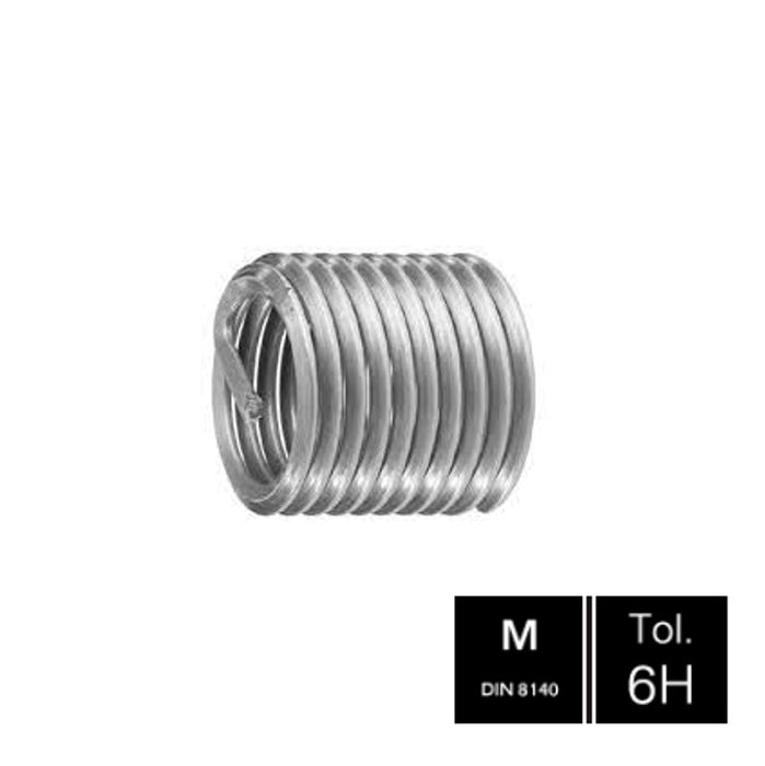 Stainless Steel, Thread Insert , DIN 8140, Tolerance 6H, 3D ( M2x0.40 - M22x2.50 )