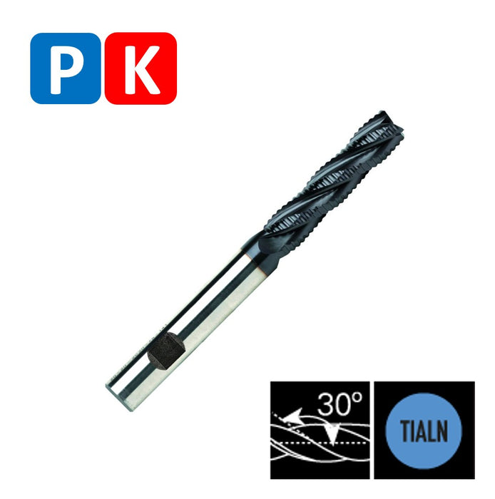 HSSE Cobalt 4 Flute End Mill, Helix at 30º, Long Series, DIN 844-N (6mm - 32mm)