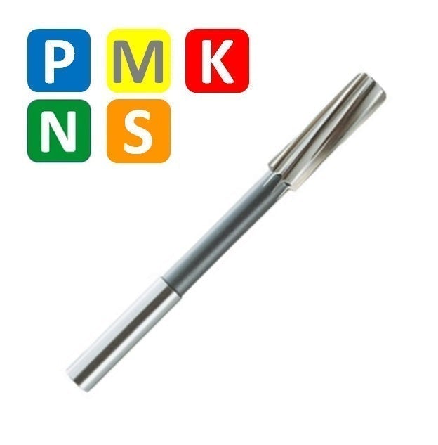 HSSCO Machine Reamer, Form B-D, Helix 8º, ISO521, DIN212 (6.01mm - 7.00mm)