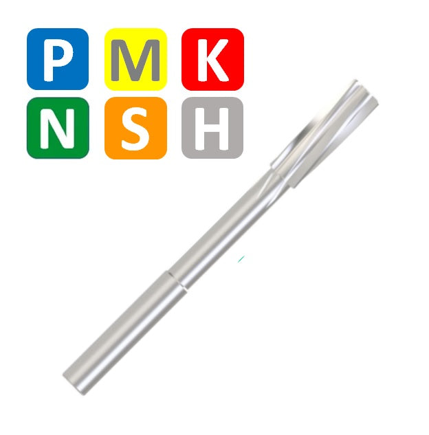 Solid Carbide Machine Reamer, Form B-D, Helix 8º, Tolerance H7, TIALN Coating, DIN212 (1.00mm - 12.00mm)
