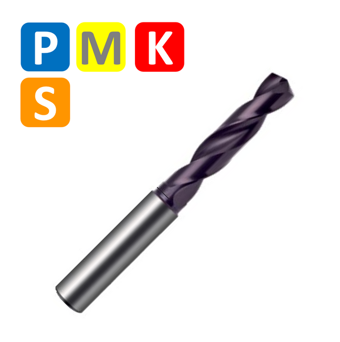 3xD Solid Carbide Drill 140º tip TiAlN coating DIN 6537 (10.2mm - 20.0mm)