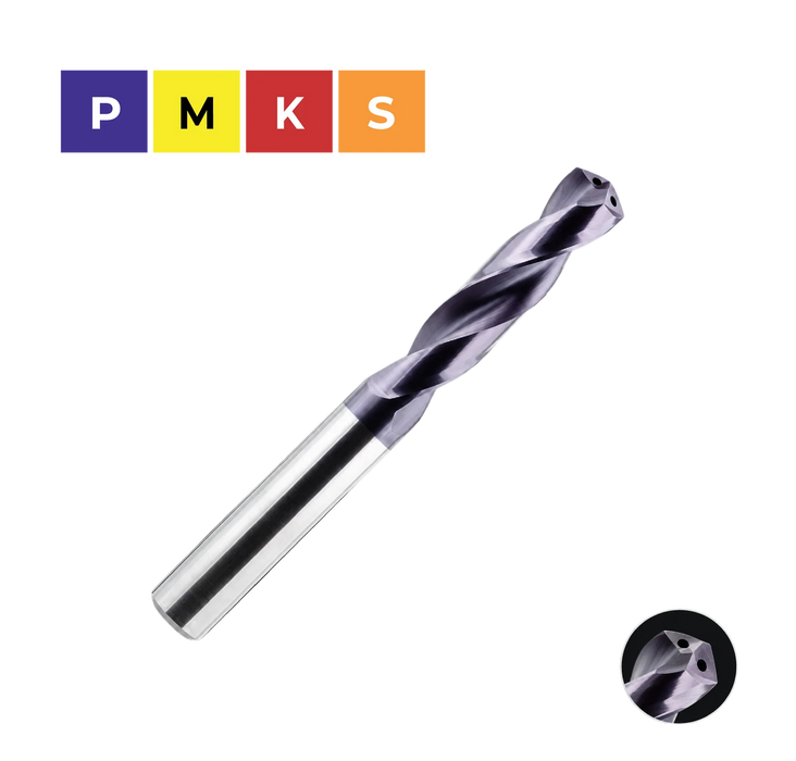 (3mm - 20mm) 3xD Solid Carbide Drill with Internal Coolant 140° DIN 6535 Series 11760