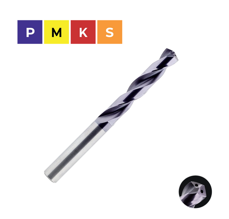 (3mm - 20mm) 5xD Solid Carbide Drill 140° TiAlN Coated DIN 6537 Series 11770