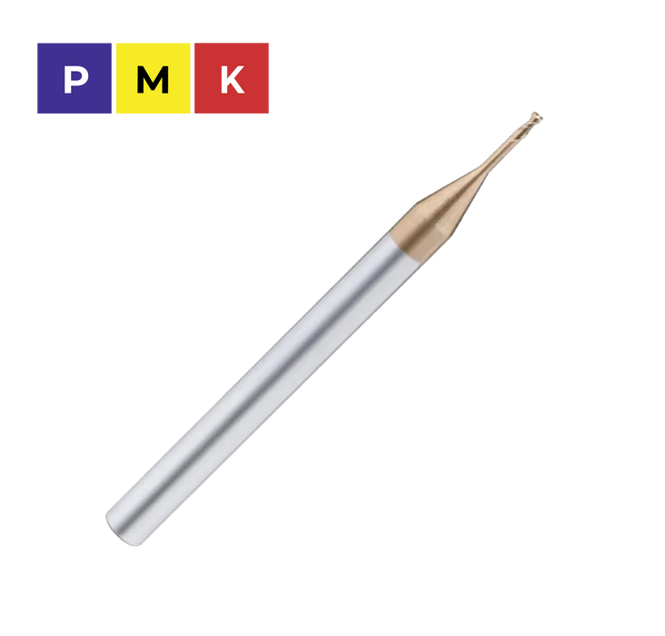 Solid Carbide 2 Flute End Mill with Extended Neck TiCrSiN