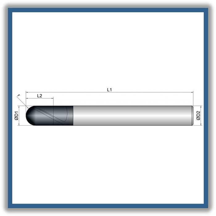 Solid Carbide End Mill 8mm 8R4x12x75xD8