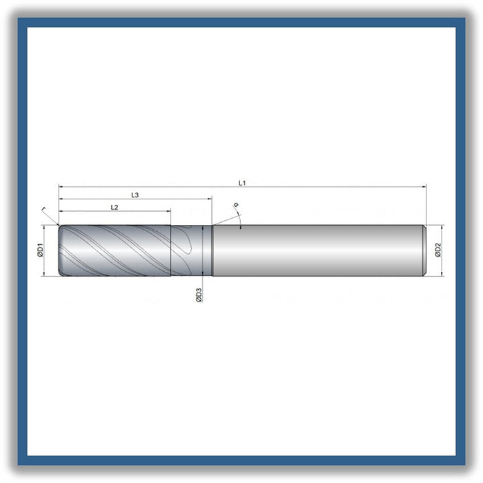 Solid Carbide End Mill 20mm 20R2x41-52x104xD20