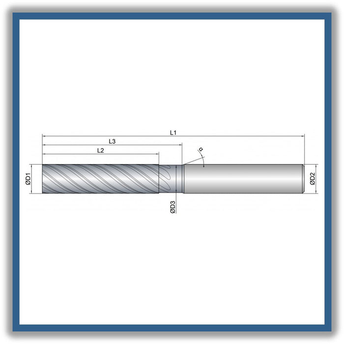 Solid Carbide End Mill 16mm 16x64-72x125xD16