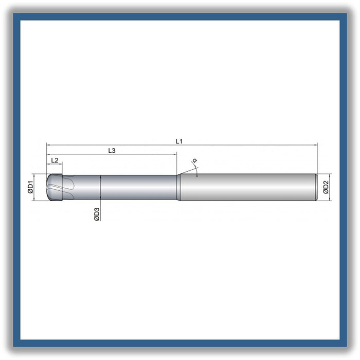 Solid Carbide End Mill 10mm 10x5.8-48x100xD10
