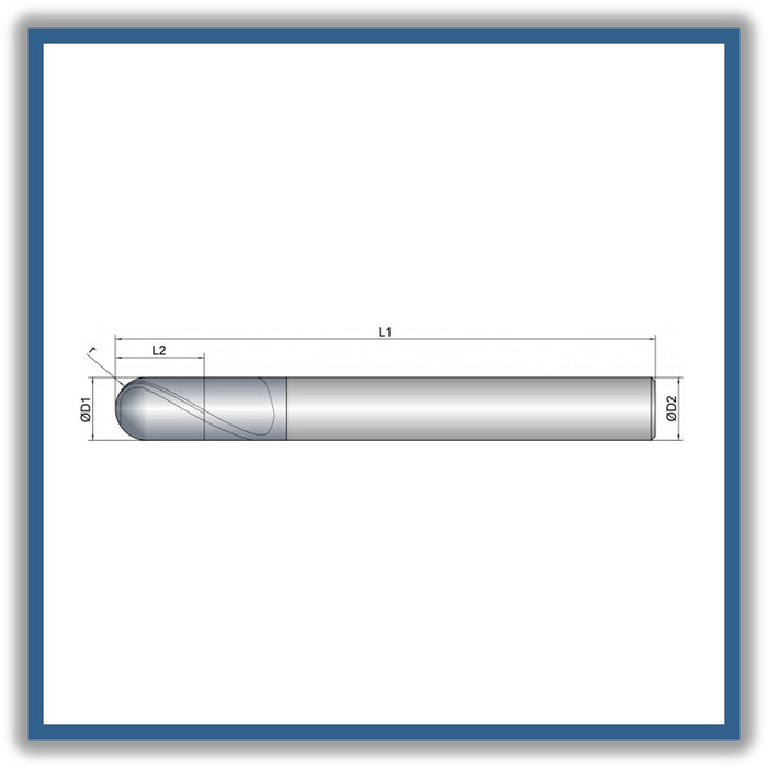 Solid Carbide End Mill 6mm 6R3x10x57xD6