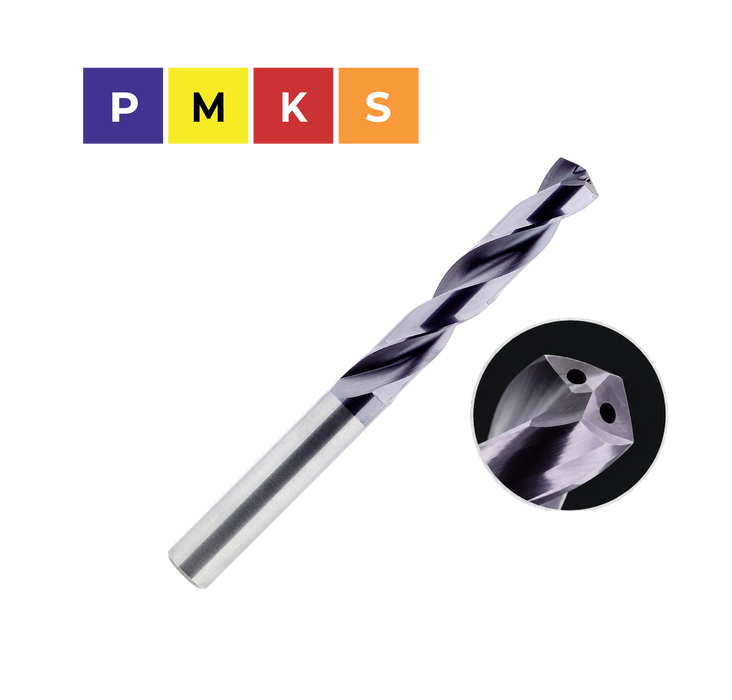 (3mm - 20mm) 5xD Solid Carbide Drill 140° TiAlN Coated DIN 6537 Series 11770