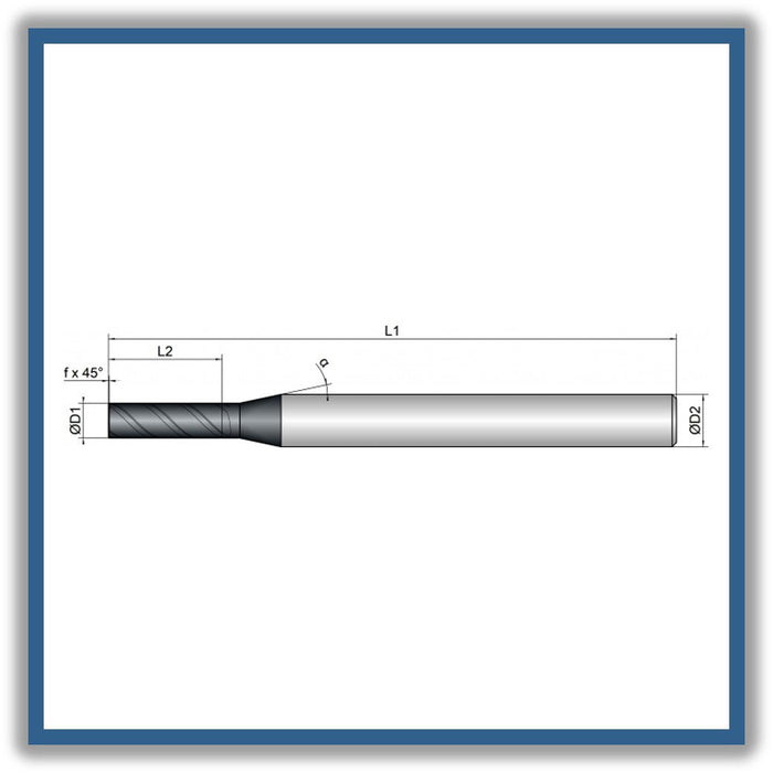 Solid Carbide End Mill 4mm 4C0.1x13x65xD6