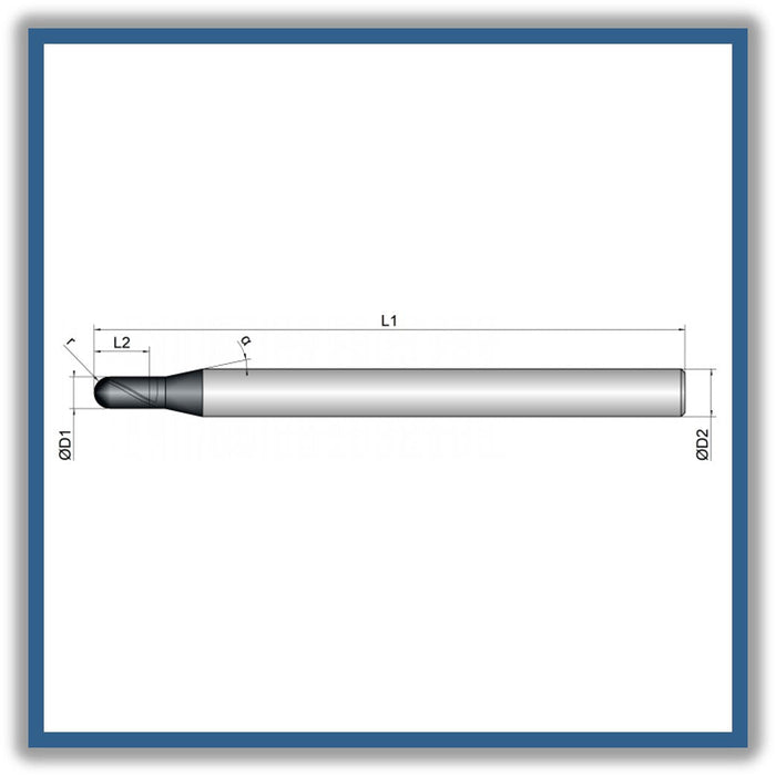Solid Carbide End Mill 4mm 4R2x7x75xD6