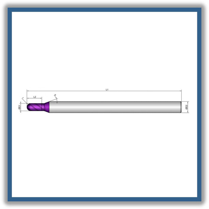 Solid Carbide End Mill 4mm 4R2x8x83xD6