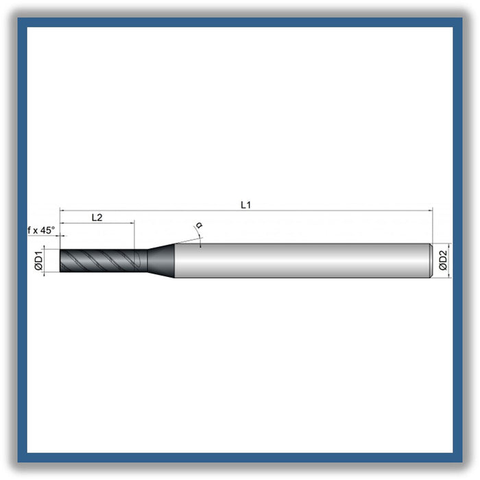 Solid Carbide End Mill 5mm 5x16x65xD6