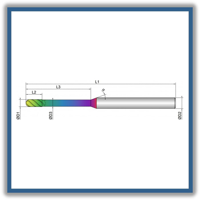 Solid Carbide End Mill 4mm 4R2x9-36x83xD6