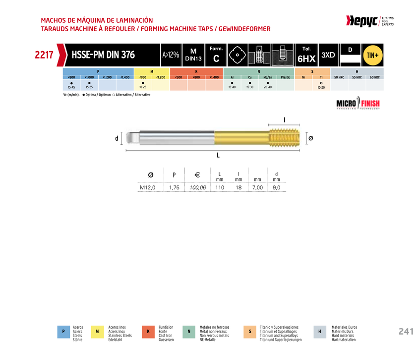 HEPYC 2217 manufacturer specifications