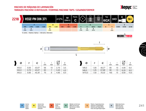HEPYC 2218 manufacturer catalogue 1