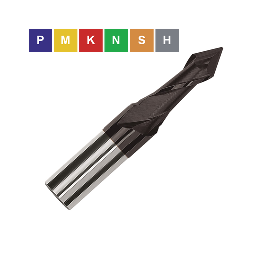 HEPYC 3301 Solid Carbide Multifunction End Mill 40° TiAlN+ 2FL