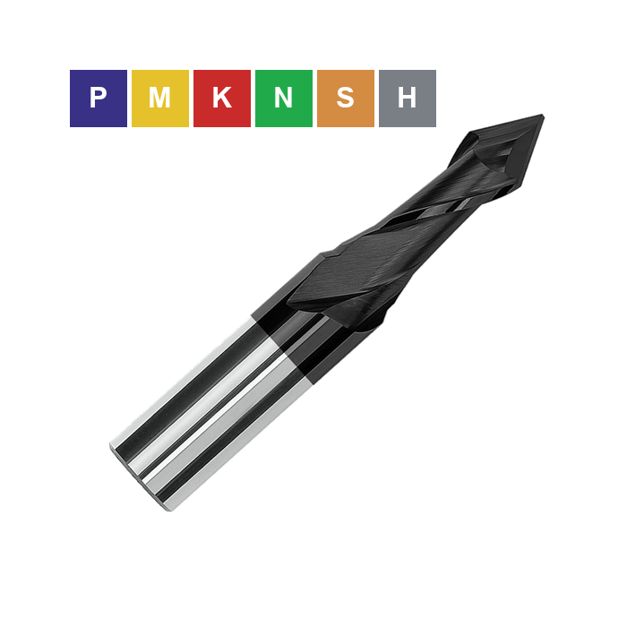 HEPYC 3302 Solid Carbide Multifunction End Mill 60° TiAlN+ 2FL