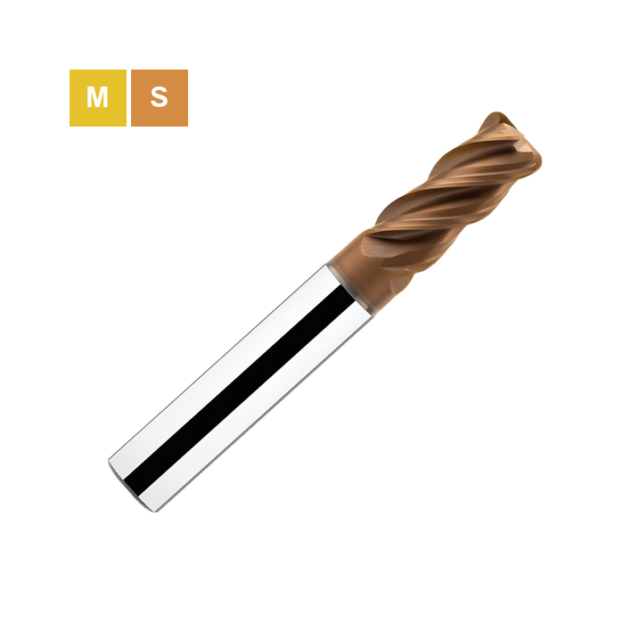 HEPYC 3305 Solid Carbide Corner-Radius End Mill AlCr 4FL