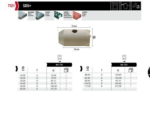 HEPYC 7121 catalog specifications