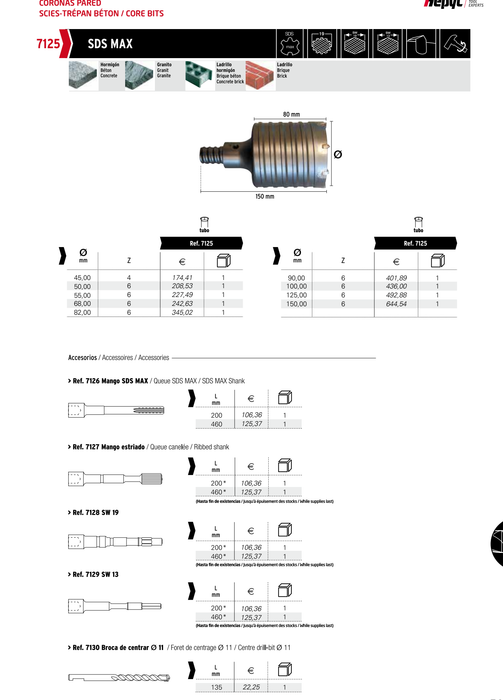 HEPYC 7130 catalog specifications