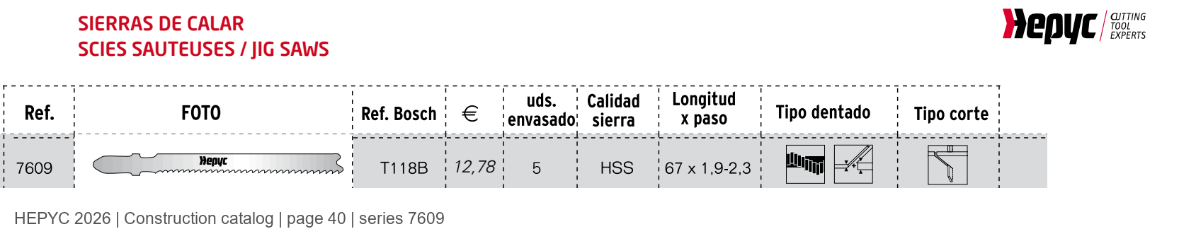 HEPYC 7609 catalog specifications