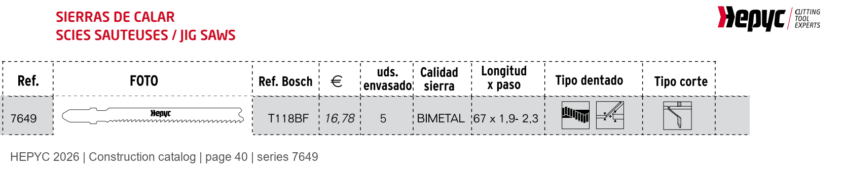 HEPYC 7649 catalog specifications