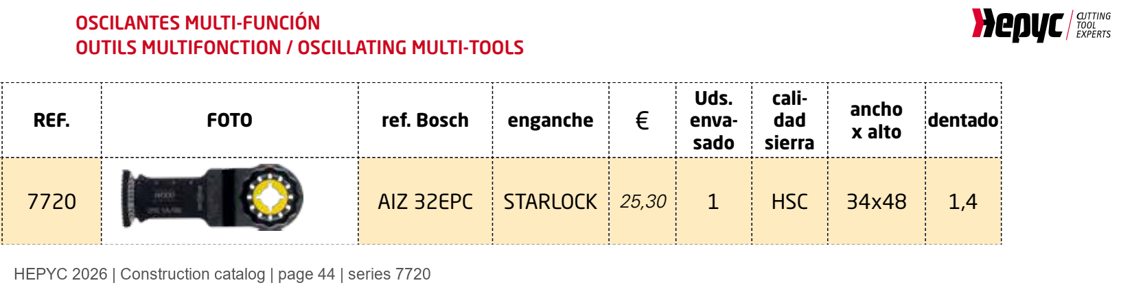 HEPYC 7720 catalog specifications