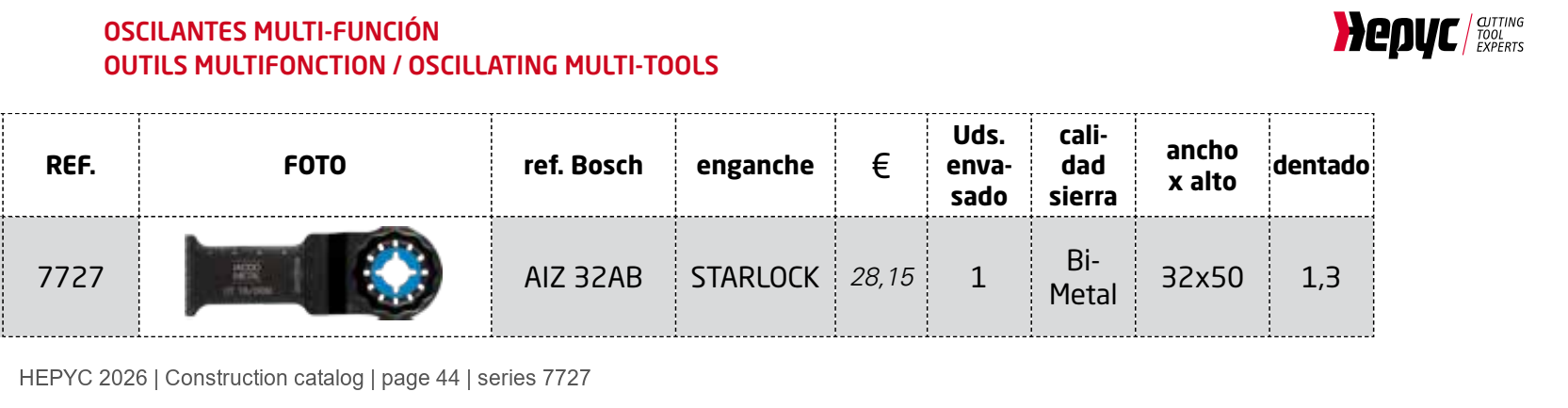 HEPYC 7727 catalog specifications