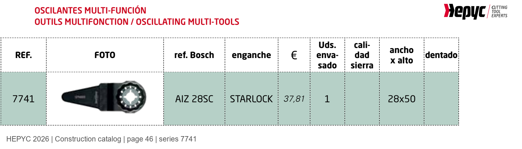 HEPYC 7741 catalog specifications